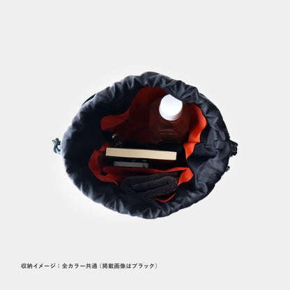 MA-1 キルティング 巾着ショルダーバッグ / ブラック